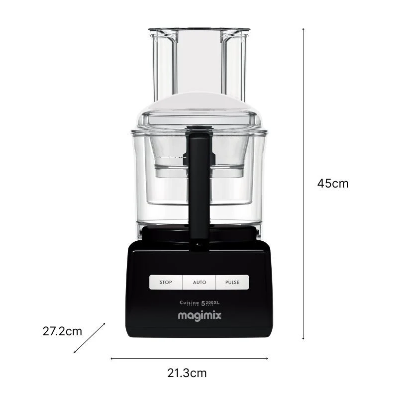 Magimix CS 5200XL Premium noir, vue 2. Photo officielle Magimix.